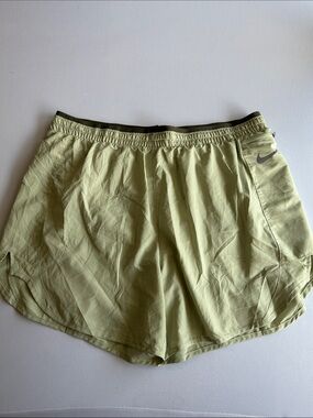 Nike Olive Green Athletic Shorts with Dark Trim